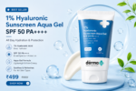 1% Hyaluronic Sunscreen Aqua Gel In Vivo Tested (ISO 24444:2019 Certified, CTRI/2025/02/080287) with SPF 50 & PA++++ - 50g Copy